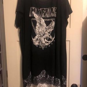 Torrid Tshirt Dress with Lace Hem